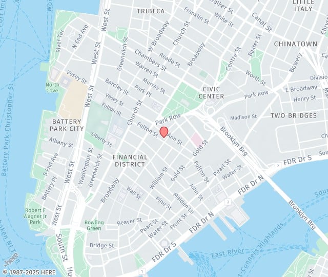 Location Map: 139 Fulton Street, Suite 609 New York, New York 10038